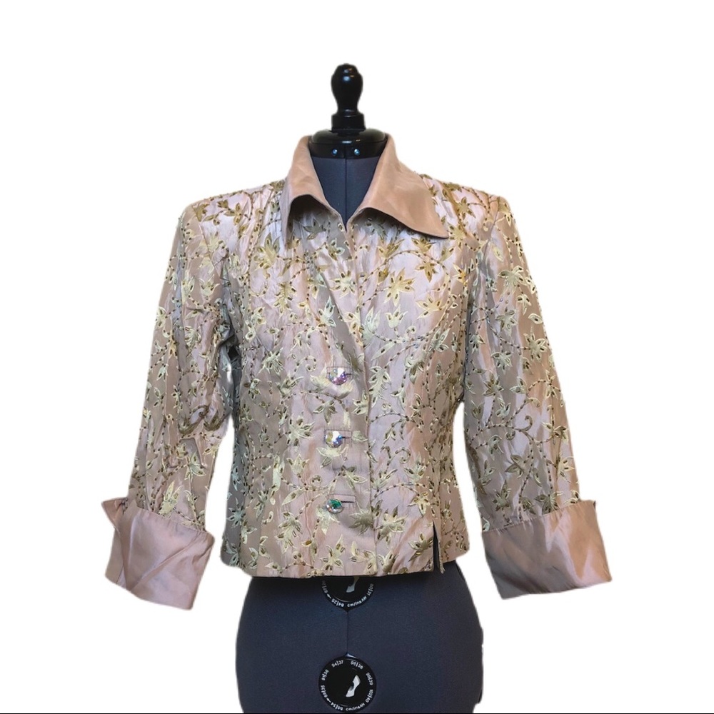 ‎‏Midi sequin pastel blazer jacket